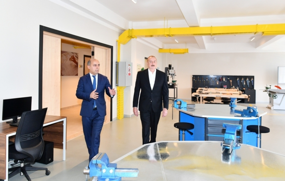 Prezident İlham Əliyev Cəlilabad Dövlət Peşə Təhsil Mərkəzinin açılışında iştirak edib YENİLƏNİB VİDEO