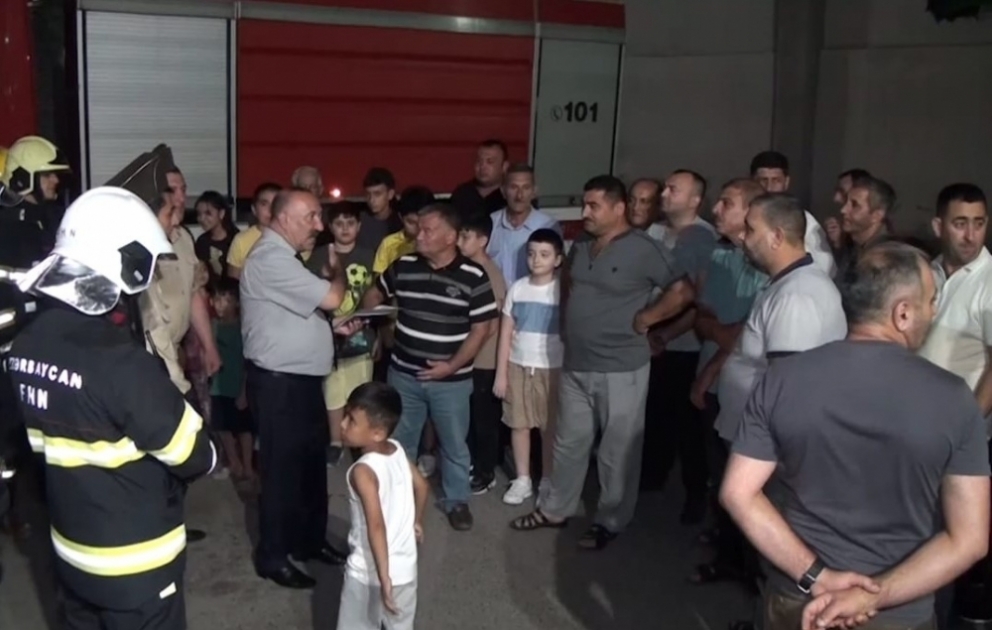 Fövqəladə Hallar Nazirliyi növbəti şərti yanğın təlimi keçirib VİDEO