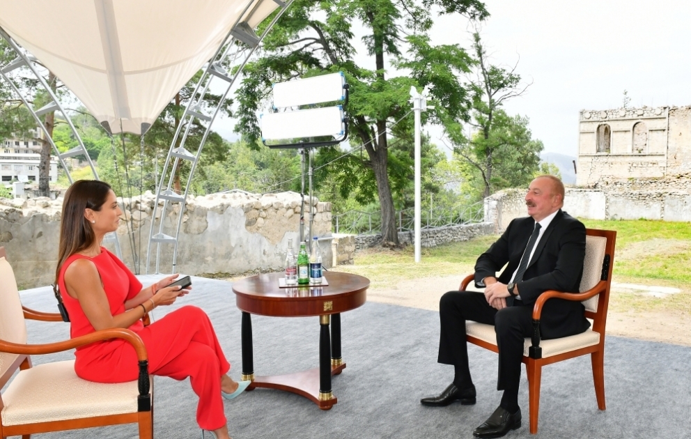 President of Azerbaijan Ilham Aliyev was interviewed by Euronews TV channel VIDEO