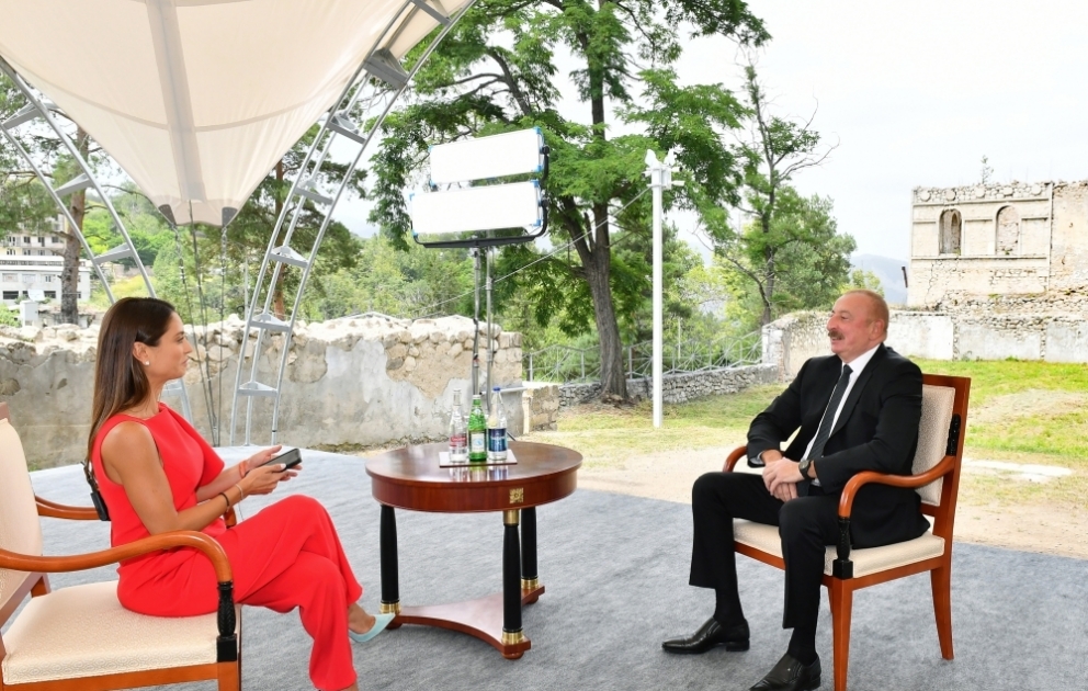 Präsident Ilham Aliyev im Interview mit dem “Euronews” VIDEO