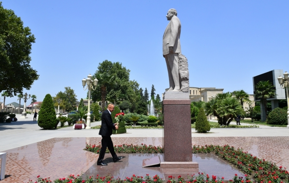 Azərbaycan Prezidenti İlham Əliyev Bərdə rayonuna səfər edib VİDEO