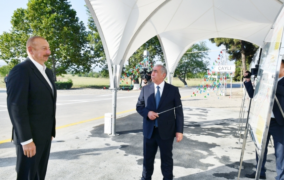 Le président Ilham Aliyev participe à l’ouverture de la route Garapapag-Tchaïly  MIS A JOUR VIDEO