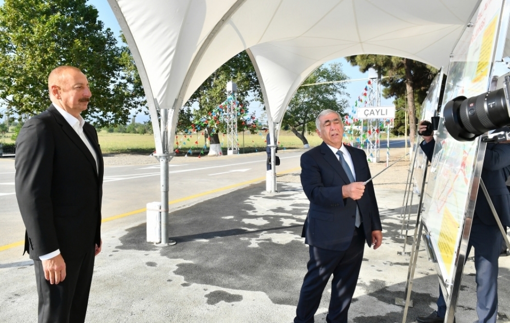 President Ilham Aliyev participated in inauguration of Garapapag-Chayli road VIDEO