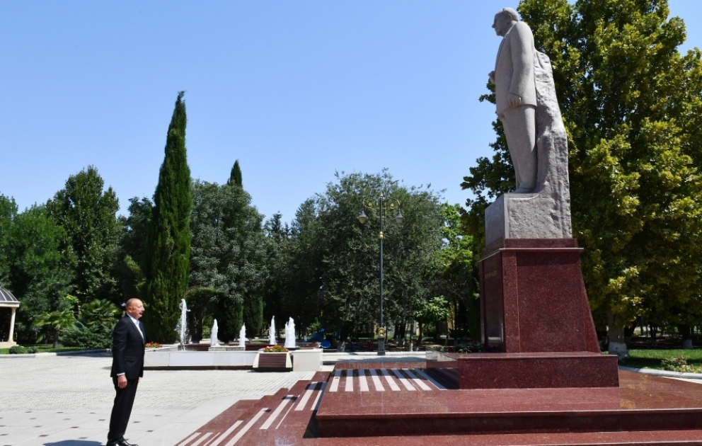 President Ilham Aliyev visited Samukh district VIDEO