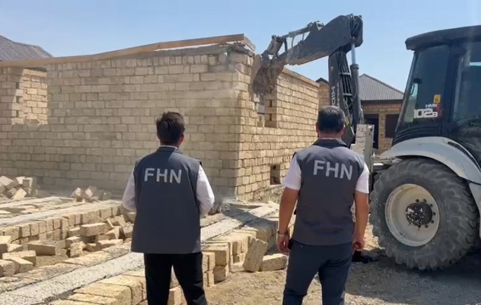 Fövqəladə Hallar Nazirliyi qanunsuz tikintilərin qarşısını alıb  VİDEO