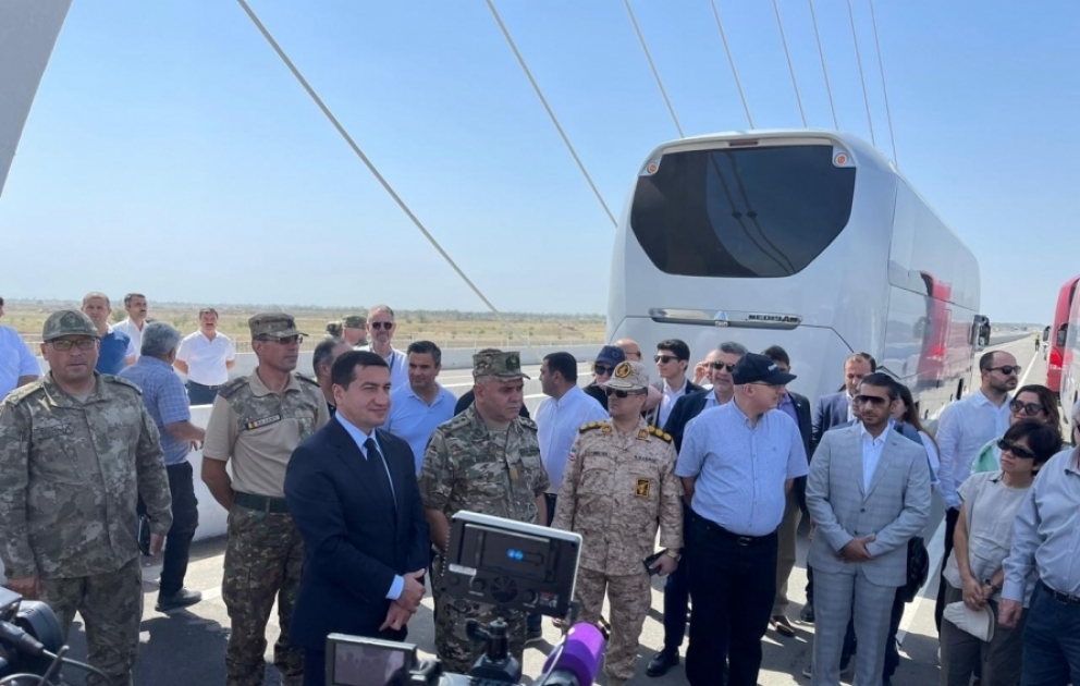 Members of the diplomatic corps and military representatives accredited in Azerbaijan kick off their Aghdam trip VIDEO