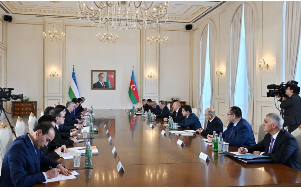 Presidents of Azerbaijan and Uzbekistan held expanded meeting  VIDEO