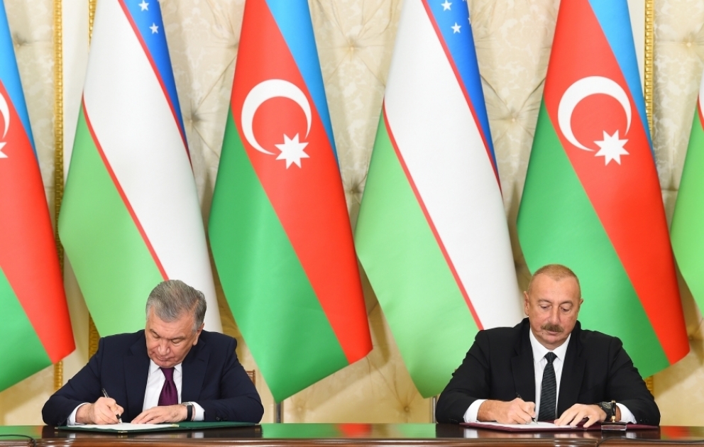 Azərbaycan-Özbəkistan sənədləri imzalanıb YENİLƏNİB VİDEO
