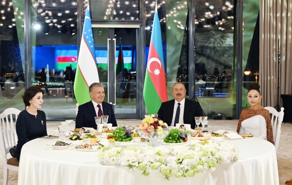 State reception was hosted in honor of President of Uzbekistan Shavkat Mirziyoyev  VIDEO
