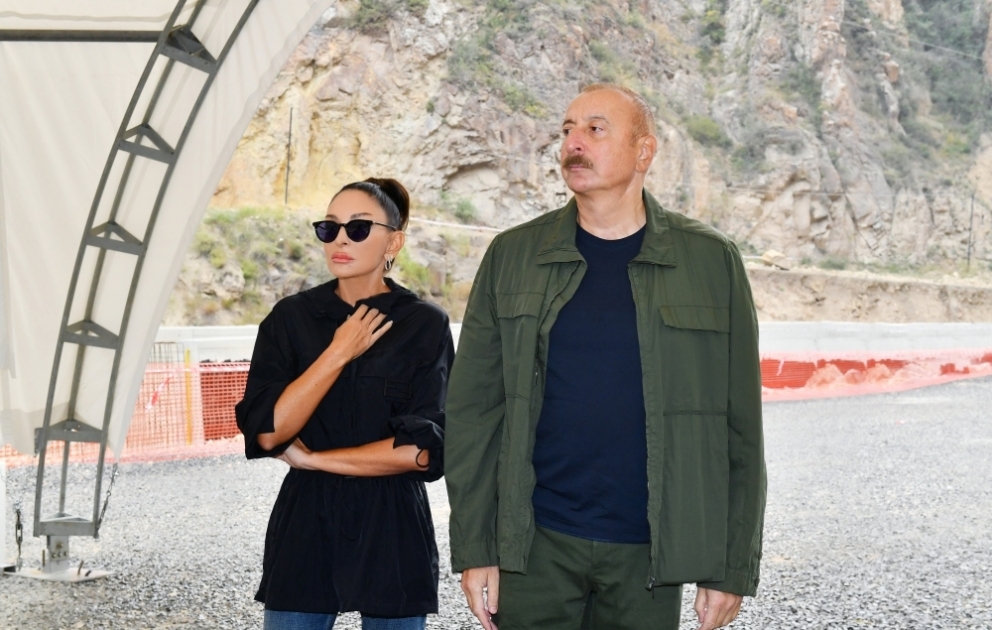 President Ilham Aliyev viewed construction progress of “Istisu” mineral water bottling plant and “Istisu” Treatment and Recreation Complex VIDEO
