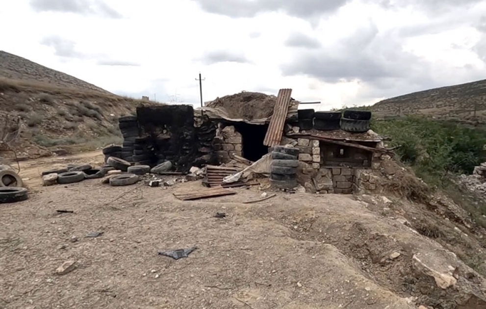 Defense Ministry releases footage of Armenian armed forces’ abandoned combat position near Janyatag settlement of Tartar district VIDEO