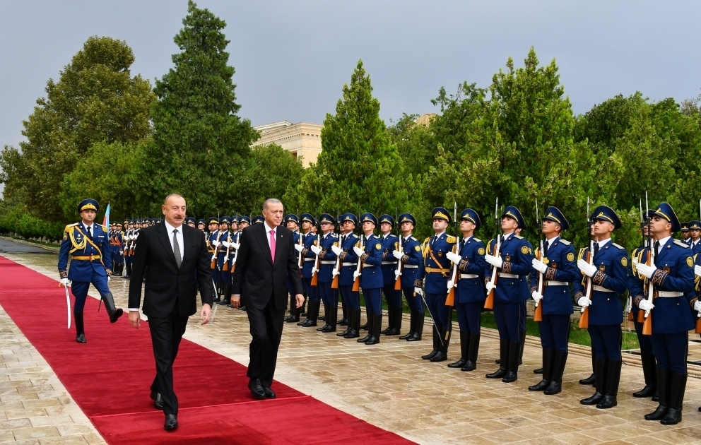 Official welcome ceremony was held for President of Türkiye Recep Tayyip Erdogan in Nakhchivan VIDEO