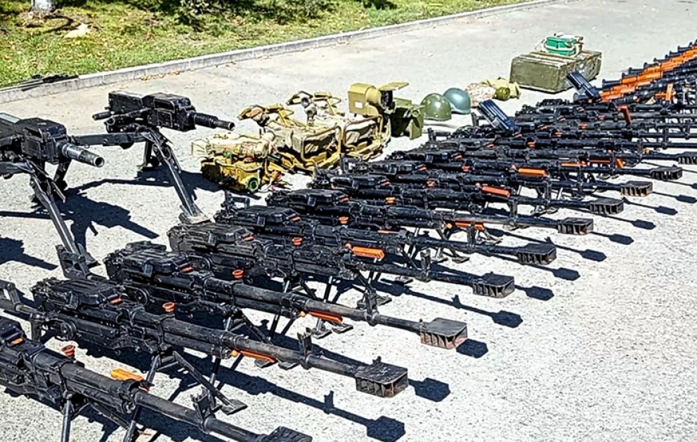 Vidéo d’armes et munitions confisqués dans la région de Khodjaly VIDEO