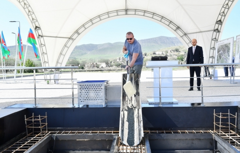 President of Azerbaijan Ilham Aliyev visited Jabrayil district Foundation stone was laid for administrative building in city of Jabrayil VIDEO