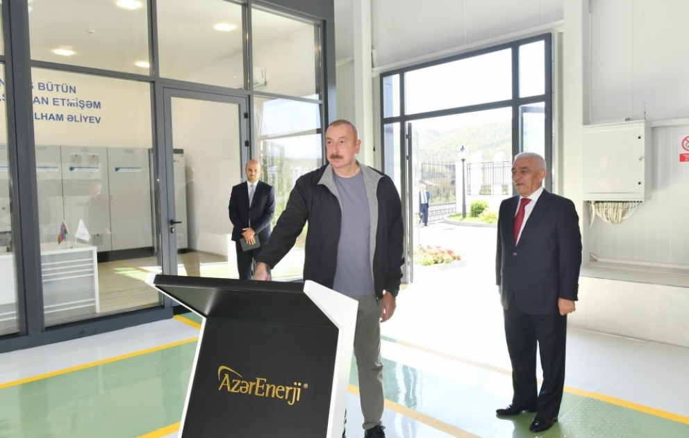 Президент Ильхам Алиев принял участие в открытии гидроэлектростанции «Джахангирбейли» ОАО «АзерЭнержи» ОБНОВЛЕНО ВИДЕО