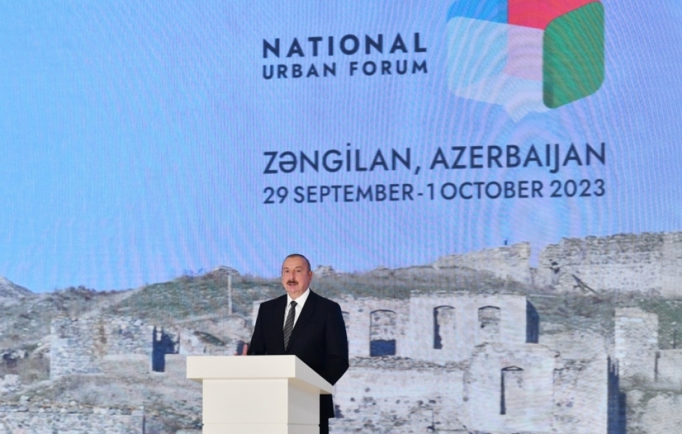 La cérémonie d’ouverture du 2e Forum urbain national d’Azerbaïdjan se tient à Zenguilan Le président Ilham Aliyev assiste à la cérémonie d’ouverture du forum  MIS A JOUR VIDEO