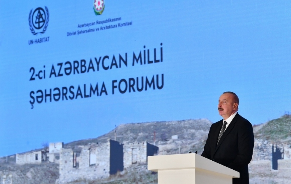 Zəngilanda 2-ci Azərbaycan Milli Şəhərsalma Forumunun açılış mərasimi keçirilib Prezident İlham Əliyev Forumun açılış mərasimində çıxış edib YENİLƏNİB-3 VİDEO