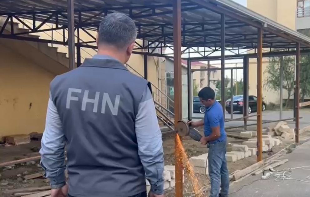 FHN Bakı və Sumqayıtda qanunsuz tikintilərin qarşısını alıb VİDEO