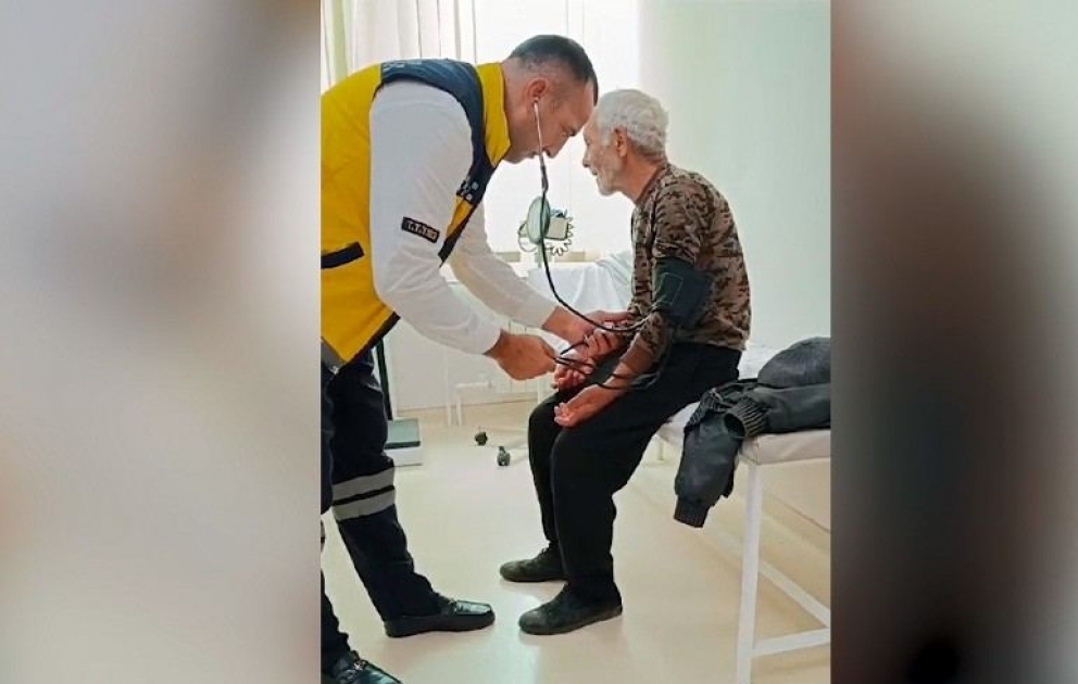 Xankəndi şəhərindəki poliklinikada ilk erməni sakinə zəruri tibbi xidmət göstərilib VİDEO