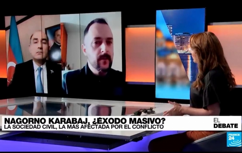 Azərbaycanlı diplomat “France 24” telekanalında Ermənistanı riyakarlığa son qoyaraq sülh masasına oturmağa çağırıb VİDEO