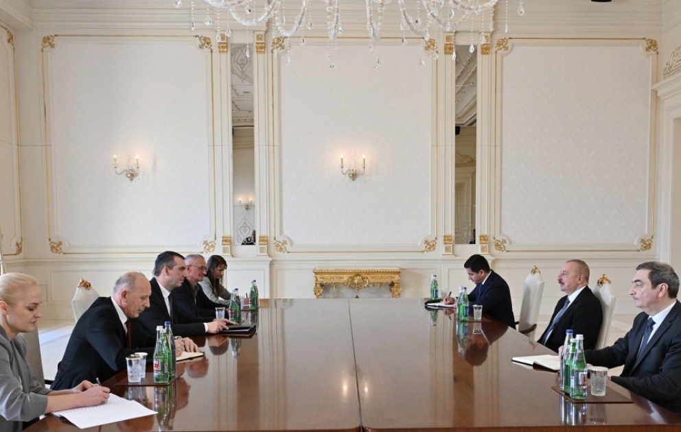 Azərbaycan Prezidenti İlham Əliyev Serbiya Milli Assambleyasının sədrini qəbul edib VİDEO