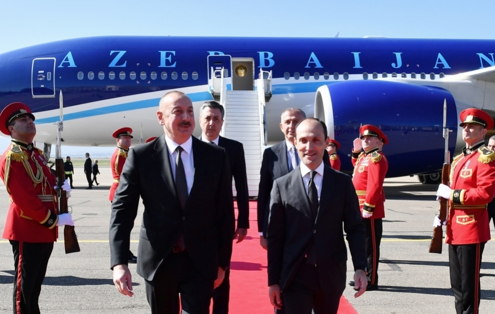 Le président azerbaïdjanais entame une visite de travail en Géorgie VIDEO