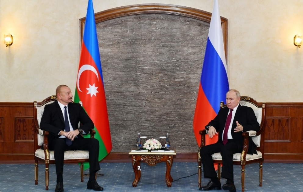 President of Azerbaijan Ilham Aliyev’s meeting with President of Russia Vladimir Putin was held in Bishkek VIDEO
