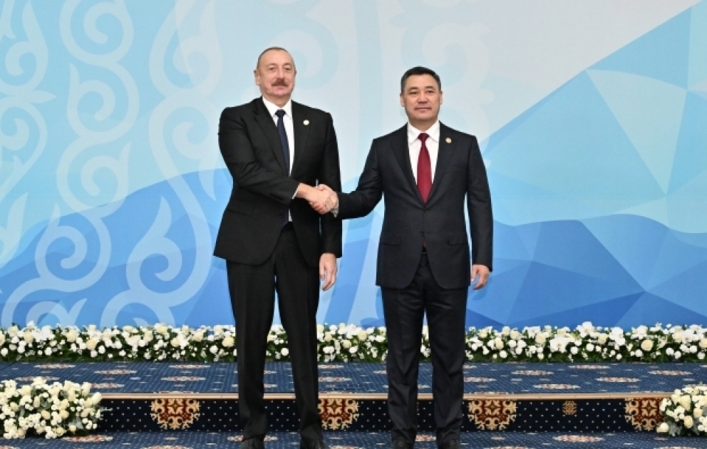 In Bischkek findet Sitzung des Rates der GUS-Staatsoberhäupter in erweitertem Format statt Präsident Ilham Aliyev nimmt an Sitzung teil VIDEO
