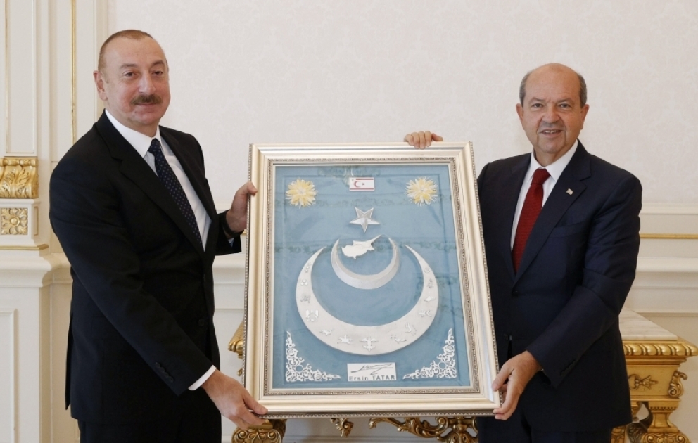 President of Azerbaijan Ilham Aliyev received President of the Turkish Republic of Northern Cyprus Ersin Tatar VIDEO