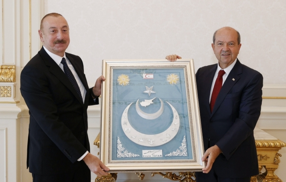 Präsident Ilham Aliyev empfängt den Präsidenten der Türkischen Republik Nordzypern AKTUALISIERT VIDEO