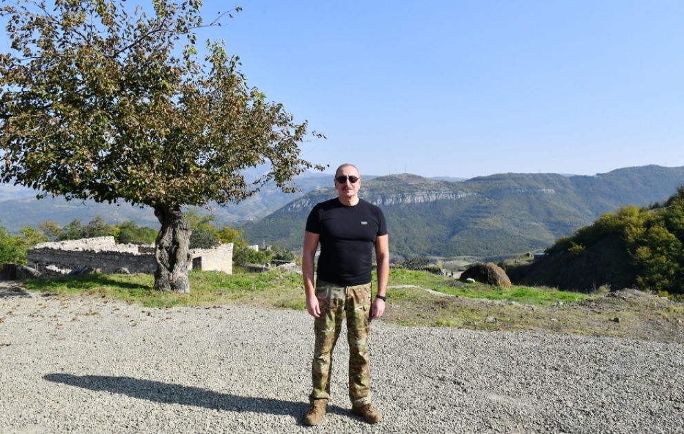 Prezident İlham Əliyev Xankəndi şəhərinin Kərkicahan qəsəbəsində olub YENİLƏNİB VİDEO