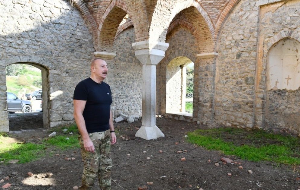 President of Azerbaijan Ilham Aliyev visited village of Malibeyli in Shusha district VIDEO