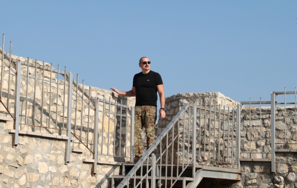 President of Azerbaijan Ilham Aliyev visited Asgaran fortress VIDEO