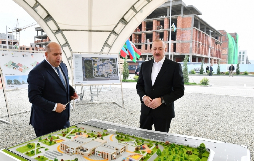 Foundation stone was laid for 240-seat kindergarten in Fuzuli city VIDEO