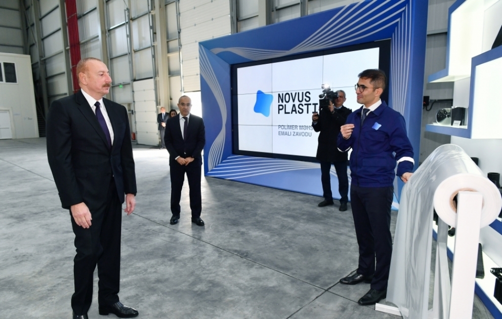 Präsident Ilham Aliyev zu Besuch in Sumgayit VIDEO