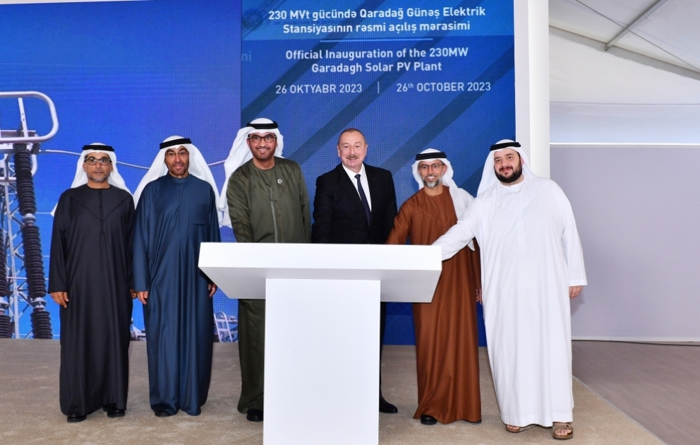 Le président Ilham Aliyev participe à la cérémonie d’inauguration de la Centrale solaire de Garadagh MIS A JOUR VIDEO