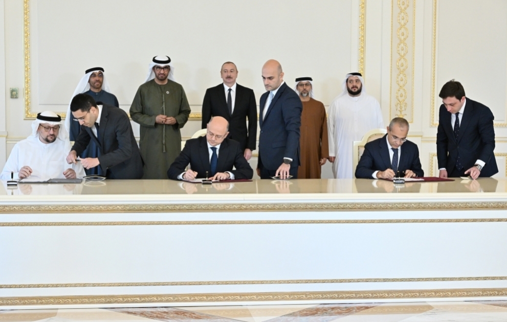 Government of Azerbaijan and Masdar company of United Arab Emirates signed documents VIDEO