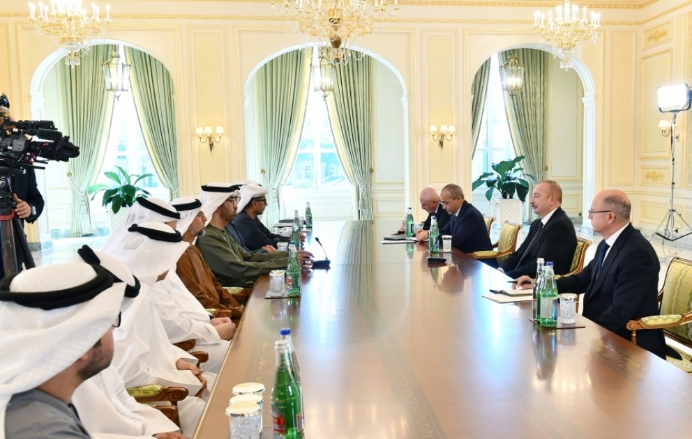 President Ilham Aliyev received delegation of the United Arab Emirates led by Minister of Industry and Advanced Technology VIDEO