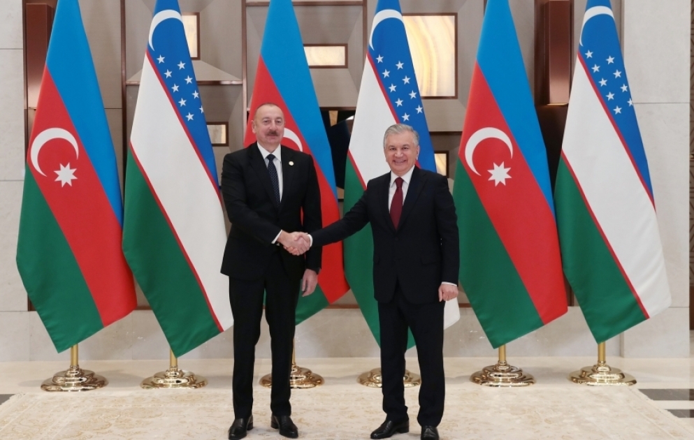 Azərbaycan Prezidenti İlham Əliyevin Daşkənddə Özbəkistan Prezidenti Şavkat Mirziyoyev ilə görüşü olub YENİLƏNİB VİDEO