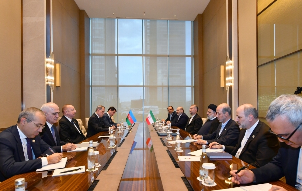 President Ilham Aliyev met with President of Iran Seyyed Ebrahim Raisi in Tashkent VIDEO