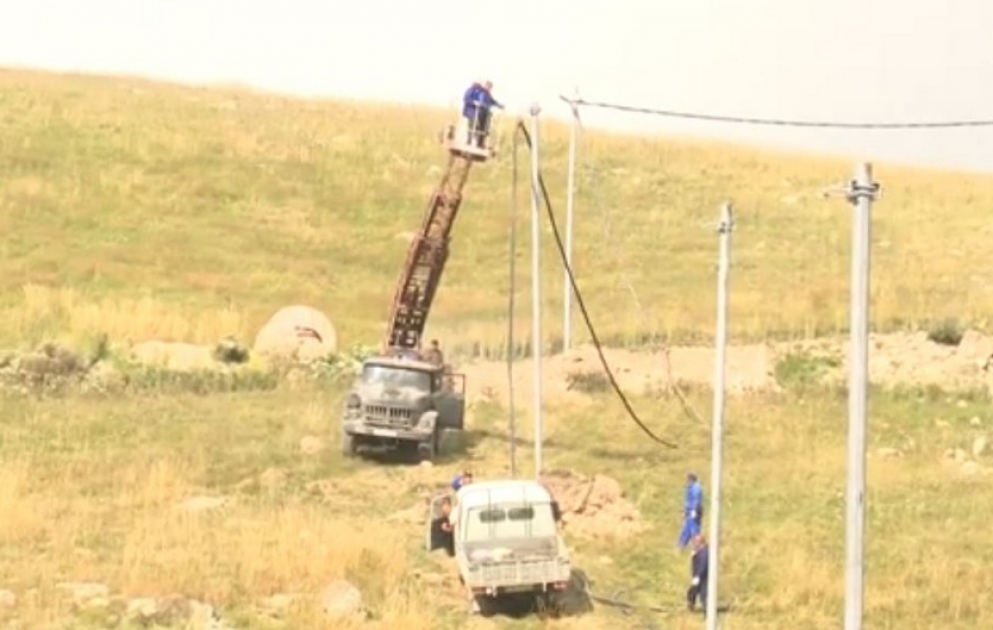 Laçının bir neçə kəndində elektrik şəbəkələri yenilənir VİDEO
