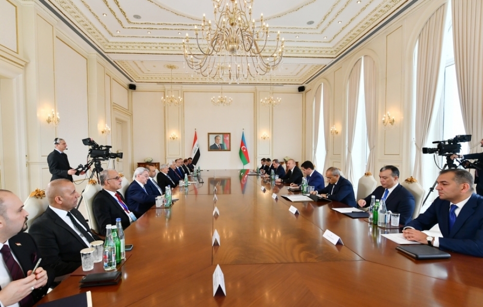 Presidents of Azerbaijan and Iraq held expanded meeting VIDEO