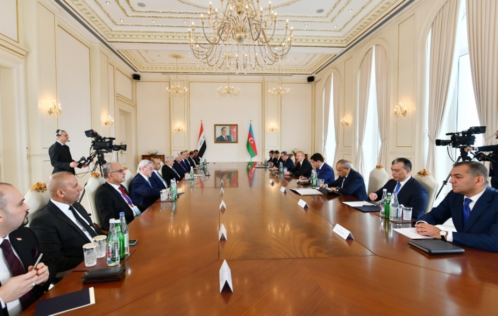 Les présidents azerbaïdjanais et irakien ont eu un entretien élargi aux délégations MIS A JOUR VIDEO