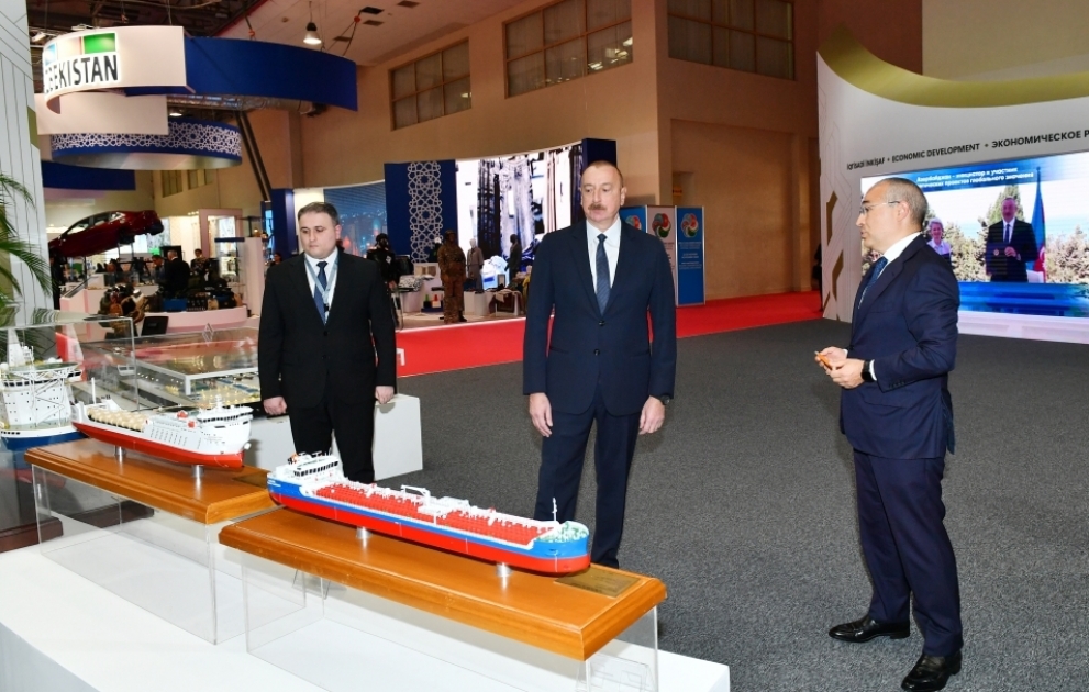 President Ilham Aliyev attended inauguration of exhibition of SPECA countries VIDEO