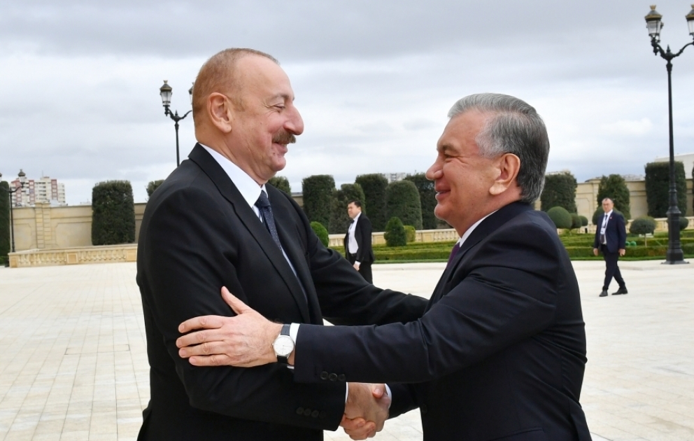 President of Azerbaijan Ilham Aliyev met with President of Uzbekistan Shavkat Mirziyoyev  VIDEO