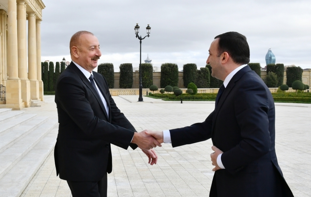 President of Azerbaijan Ilham Aliyev met with Prime Minister of Georgia Irakli Garibashvili  VIDEO