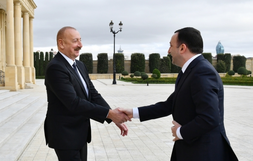 Präsident Ilham Aliyev trifft Georgiens Premierminister Irakli Garibashvili  AKTUALISIERT VIDEO