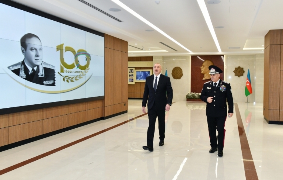 Le président Ilham Aliyev assiste à l'inauguration des nouveaux bâtiments administratifs du Service de sécurité nationale VIDEO