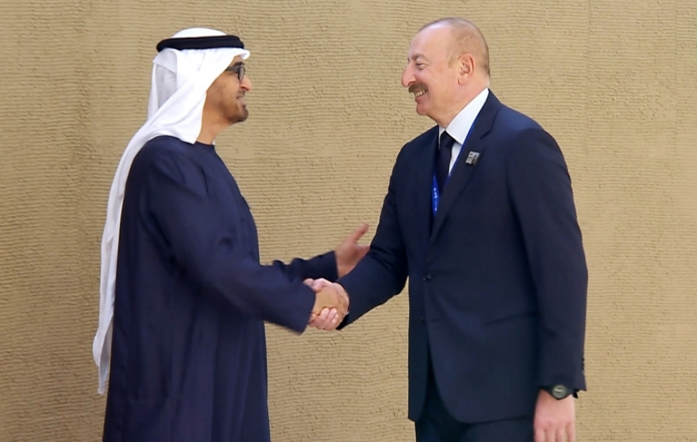 28. Weltklimakonferenz (COP28) in Dubai Aserbaidschans Präsident Ilham Aliyev nimmt an Konferenz teil VIDEO
