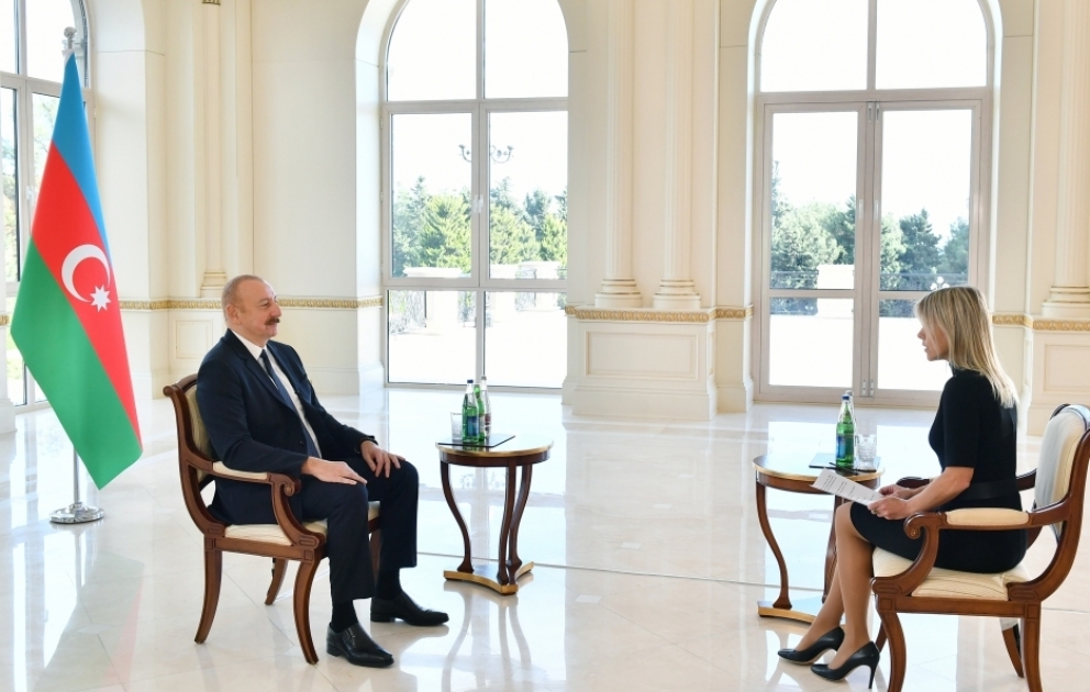 Президент Азербайджана Ильхам Алиев дал интервью телеканалу «Евроньюс»  ОБНОВЛЕНО ВИДЕО